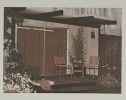 Redwood deck display at the Hall of Flowers at the Sonoma County Fair, Santa Rosa, California