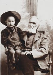 Portrait of Aaron Henry Barnes with unknown child