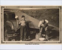 George Edison, Sr. and his step father Bill Bryan during a camping trip about 1945