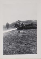 Construction of flag pole at Bodega Bay