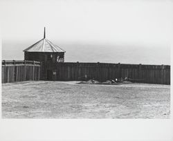 Excavation around a Fort Ross block house