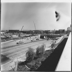 Beginning construction on Santa Rosa Plaza, Santa Rosa, California, 1981