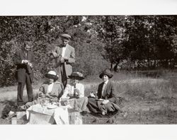 Members of the McNear family on a picnic in Sonoma County, California, about 1910