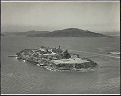 Aerial view of Alcatraz Island, San Francisco, California, 1920s