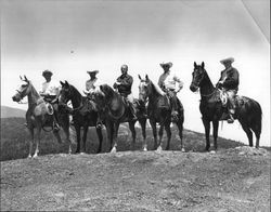 Sonoma County Trail Blazers on horseback, about 1962