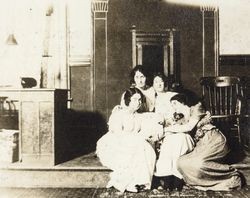 Unidentified members of the St. Vincent's Sodality, Petaluma, California, about 1910