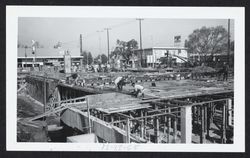 View of the main floor of the library during contruction