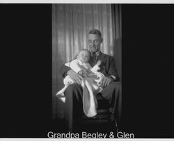 Walter Begley with baby named Glen, about 1965