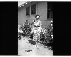 Hazel Nissen in Petaluma, California, about 1934