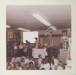 Awards ceremony for the children in the Cat in the Hat Reading Club, Carnegie Library, Santa Rosa, California, October 1959