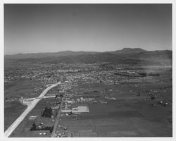 Aerial view of Santa Rosa, looking north over South Santa Rosa Ave