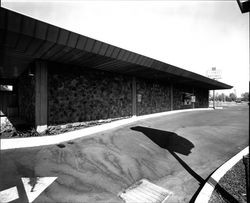 Exterior views of the Healdsburg branch of the First National Bank, Healdsburg, California, 1969