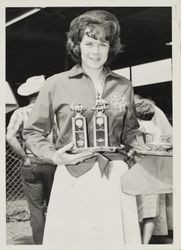 Barbara Timmer and her trophies at the Sonoma County Fair, Santa Rosa, California