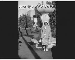 Edna Begley at the 1939 San Francisco World's Fair at Treasure Island, San Francisco, California, 1939