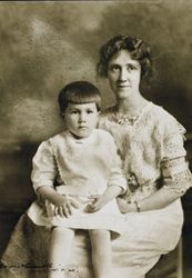 Portrait of Wilfred Everett Bixby, Jr., and his mother, Grace Anne Foizy Bixby, circa 1910