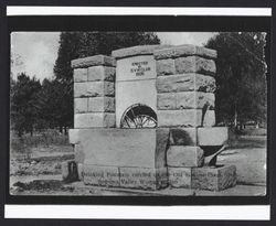 Drinking fountain erected on the old historic Plaza by the Sonoma Valley Woman's Club, Sonoma, California, 1908