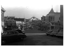 Looking south on Kentucky Street, just north of Washington Street, Petaluma, California, Christmas, 1953