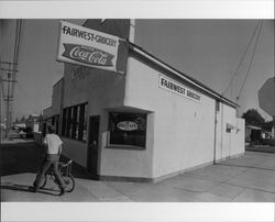 Exterior of Fairwest Grocery, Petaluma, California, 1973