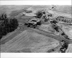 Aerial view of Petaluma Adobe, Petaluma, California, 1973