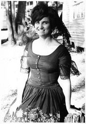 Leonia Durham in historical costume at the Old Adobe Fiesta, Petaluma, California, Aug. 1968