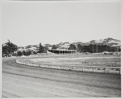 Race track and grandstand