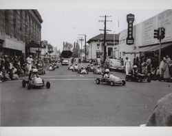 Miniature car club in the Rose Parade, Santa Rosa, California, about 1956