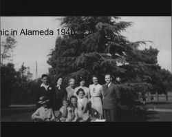 Nissen family picnic in Alameda, California, 1940