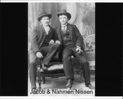 Portrait of Jacob Henry and Nahmen Nissen taken in California, about 1900