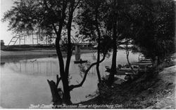 Boat landing on Russian River at Healdsburg, California