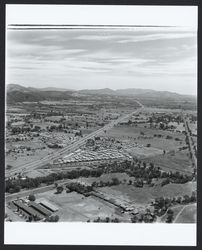 Aerial views of a mobilehome park near Windsor, California, 1972