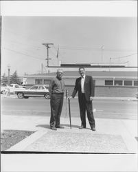 Ed Fratini and Ed Langhart, Healdsburg, California, about 1962