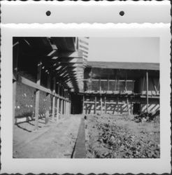 Petaluma Adobe undergoing restoration, Petaluma, California, about 1964