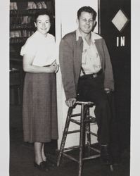 Eleanor Ruth (Barnes) Alexander and Keith H. Alexander at the Redwood Empire Roller Rink, 1423 Santa Rosa Avenue, Santa Rosa, Sonoma County, California