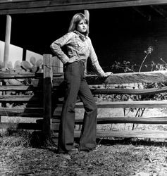 Mattei Brothers men's and women's fashions modeled outside the Petaluma Adobe