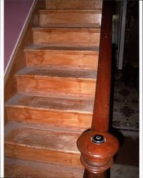 Stairway in the Pepper House at 28 Pepper Lane, Petaluma, California, Sept. 22, 2006