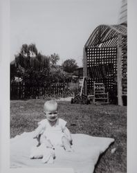 Suzanne Evans as a baby, Petaluma, California, 1950