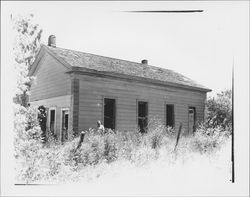 Abandoned remains of San Antonio School, Petaluma, California, 1954