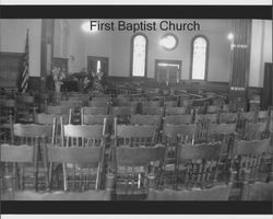 Interior of the First Baptist Church located at 243 Kentucky Street, Petaluma, California, before the Begley/Nissen wedding (October 12, 1940), Petaluma, California