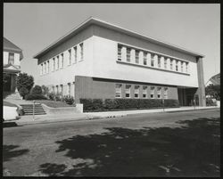 Pacific Telephone building at 125 Liberty Street, Petaluma, California, about 1958