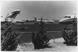 Airplanes parked at Sonoma County Airport