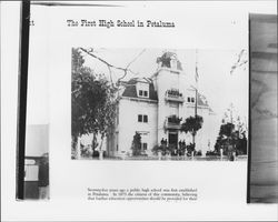 First high school in Petaluma, California, 1873