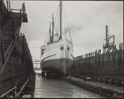 Dry dock of Bethlehem Ship Building Company at Pier 70, San Francisco, California, 1920