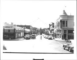 Kentucky Street from intersection with Washington, Petaluma, California, 1947