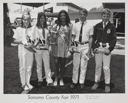 Dairy Princess and 4H Winners at the Sonoma County Fair, Santa Rosa, California, 1971