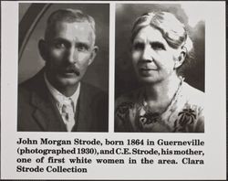 Portraits of John M. Strode and C. E. Strode, Guerneville, California, about 1930