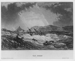 Wreckage of the sloop West Wind near Cape Horn, South Africa, 1876