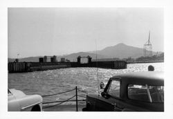View of the ferry landing near San Quentin/San Rafael, San Quentin, California, 1951