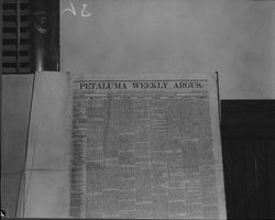 Front page of volume 19, no. 1 (February 7, 1873) of the Petaluma Argus, Petaluma, California