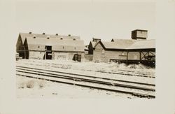 Wooden buildings of Fulton Winery, 1200 River Road, Fulton, California, about 1930