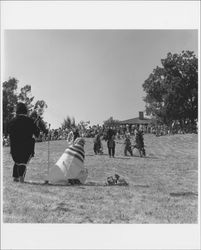 Boy Scouts performing Indian dances at the Old Adobe Days Fiesta, Petaluma, California, 1963